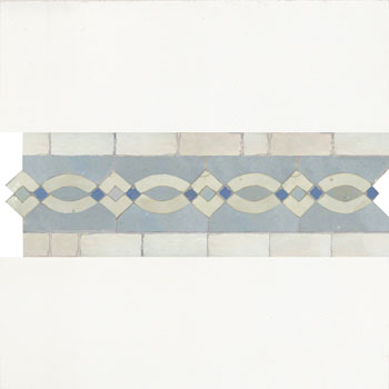 Mosaic House Moroccan tile Zitoune 17-1-20 White,   Sky Blue,   Sea Blue,    solid  